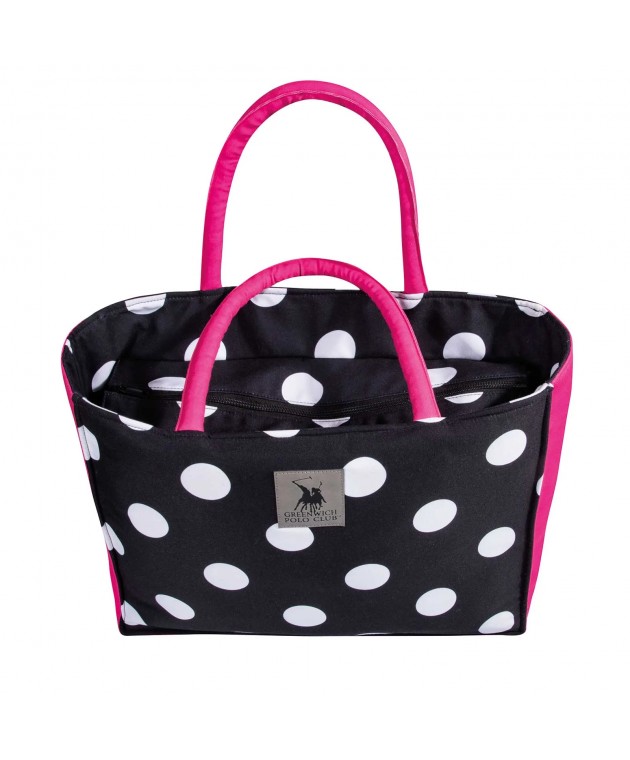 GREENWICH POLO CLUB ΤΣΑΝΤΑ ΘΑΛΑΣΣΗΣ 46X36 ESSENTIAL 4068 BLACK, FUSCHIA Τσάντες Θαλάσσης