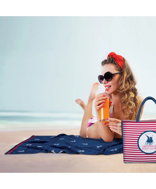 GREENWICH POLO CLUB ΤΣΑΝΤΑ ΘΑΛΑΣΣΗΣ 46X36 ESSENTIAL 4027 BLUE, RED Τσάντες Θαλάσσης
