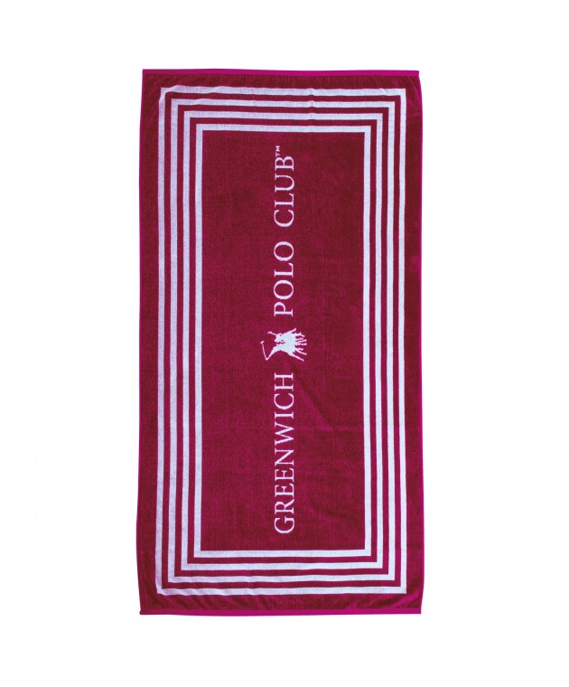 GREENWICH POLO CLUB ΠΕΤΣΕΤΑ ΘΑΛΑΣΣΗΣ 90Χ170 4055 RED, WHITE Πετσέτες Θαλάσσης Ενηλίκων