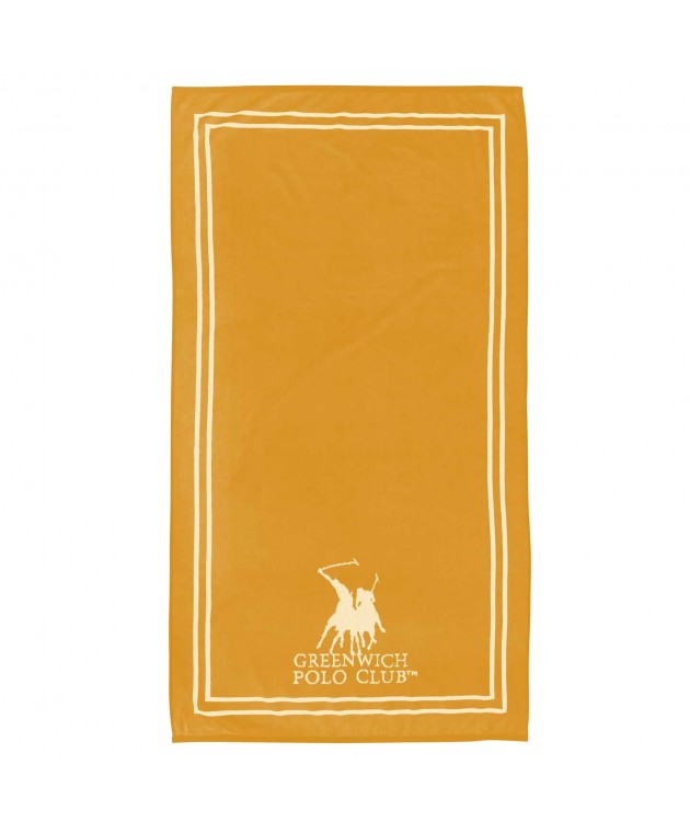 GREENWICH POLO CLUB ΠΕΤΣΕΤΑ ΘΑΛΑΣΣΗΣ 90Χ170 4051 CREAM, OCHRE Πετσέτες Θαλάσσης Ενηλίκων