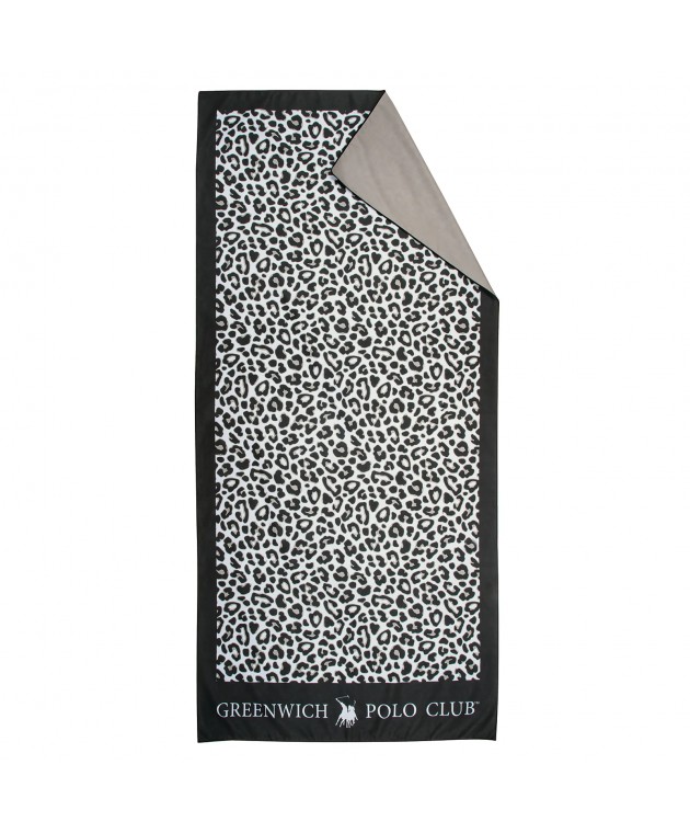 GREENWICH POLO CLUB ΠΕΤΣΕΤΑ ΘΑΛΑΣΣΗΣ 80Χ170 ESSENTIAL 4036 BLACK, TAUPE Πετσέτες Θαλάσσης Ενηλίκων