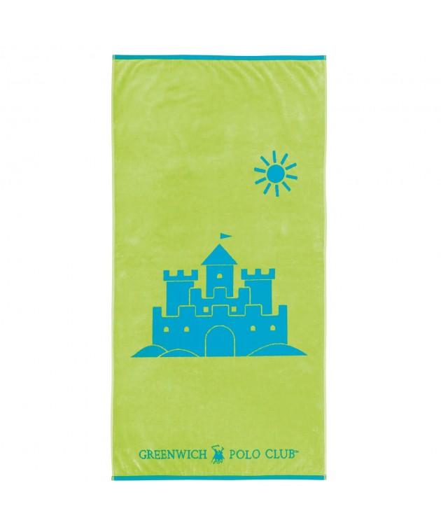 GREENWICH POLO CLUB JUNIOR ΠΕΤΣΕΤΑ ΘΑΛΑΣΣΗΣ 70Χ140 4075 BLUE, GREEN Πετσέτες Θαλάσσης Παιδικές