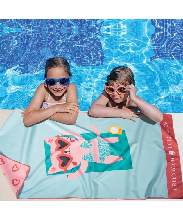 GREENWICH POLO CLUB JUNIOR ΠΕΤΣΕΤΑ ΘΑΛΑΣΣΗΣ 70Χ140 4081 BLUE, PINK Πετσέτες Θαλάσσης Παιδικές