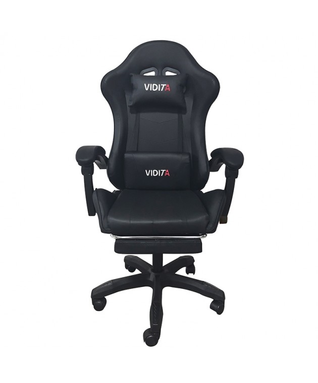 A6060 ΜΑΥΡΟ ΠΟΛΥΘΡΟΝΑ GAMING/ΜΕ ΥΠΟΠΟΔΙΟ 64X62X113-121εκ. Καρέκλες Γραφείου