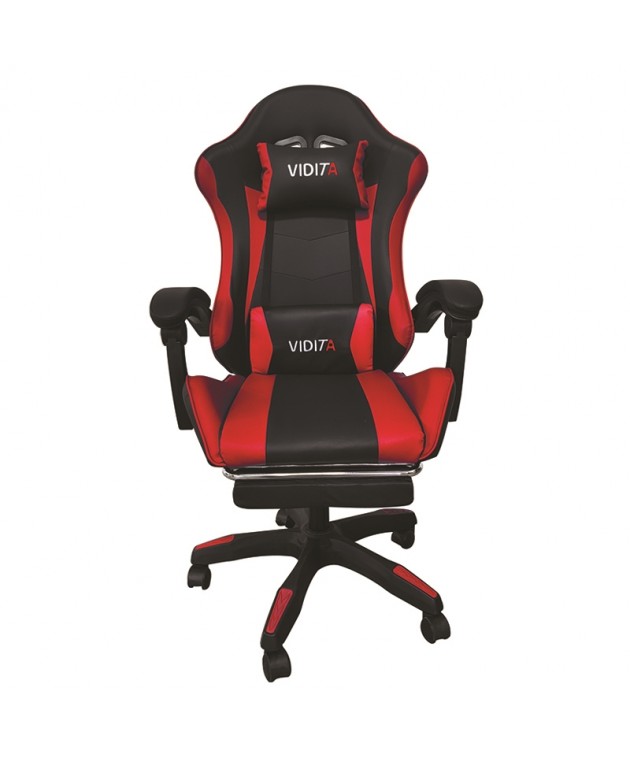 A6060 ΜΑΥΡΟ/ΚΟΚΚΙΝΟ ΠΟΛΥΘΡΟΝΑ GAMING/ΜΕ ΥΠΟΠΟΔΙΟ Καρέκλες Γραφείου