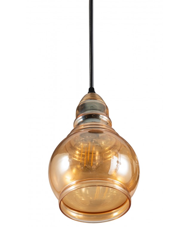 PDA 1258 B 1/Φ  ΓΥΑΛΙ ΚΟΝΤΟ ΜΠΟΜΠΕ ΜΕΛΙ 1xE-27 40W ΦΩΤΙΣΤΙΚΑ ΟΡΟΦΗΣ
