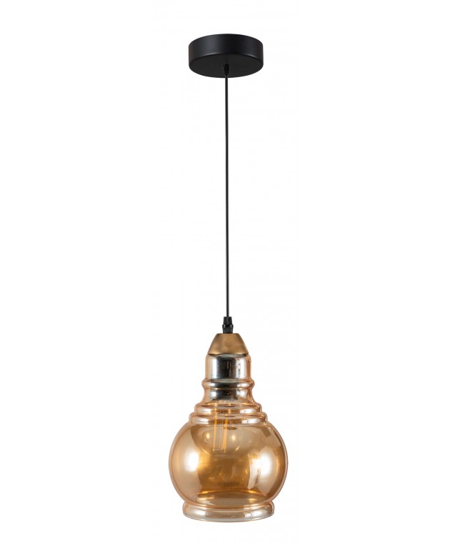 PDA 1258 B 1/Φ  ΓΥΑΛΙ ΚΟΝΤΟ ΜΠΟΜΠΕ ΜΕΛΙ 1xE-27 40W ΦΩΤΙΣΤΙΚΑ ΟΡΟΦΗΣ