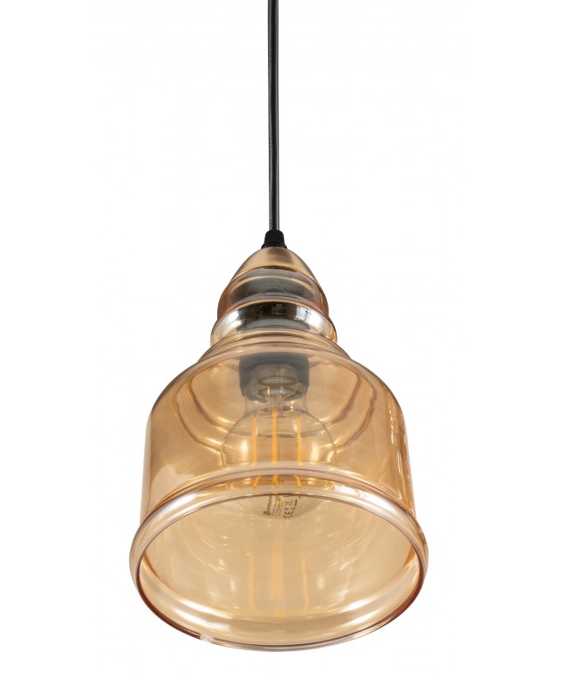 PDA 1258 C 1/Φ ΓΥΑΛΙ ΚΟΝΤΟ ΛΕΠΤΟ ΜΕΛΙ 1xE-27 40W ΦΩΤΙΣΤΙΚΑ ΟΡΟΦΗΣ