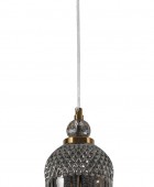 PDC 723-1 CR ΓΥΑΛΙΝΗ ΚΑΜΠΑΝΑ ΧΡΩΜΙΟ LED-5W  ΜΕ ΔΙΑΚΟΣΜΗΤΙΚΟ ΚΡΥΣΤΑΛΛΟ ΦΩΤΙΣΤΙΚΑ ΟΡΟΦΗΣ