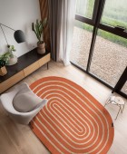 Χαλί Maya Terra Oval 140x210 Μοντέρνα Χαλιά