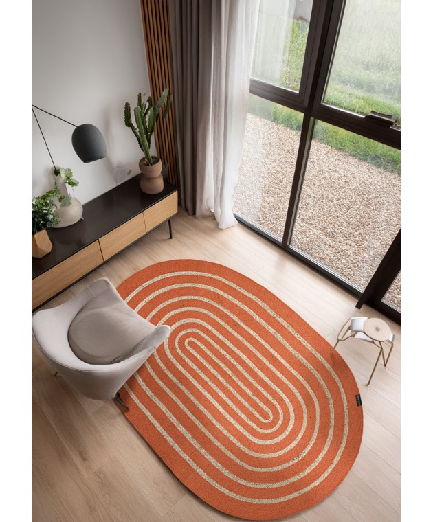 Χαλί Maya Terra Oval 140x210 Μοντέρνα Χαλιά