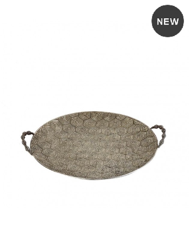 Espiel Διακοσμητικός Δίσκος Μεταλλικός 37x32.5cm GLD106 Δίσκοι - Πιατέλες - Μπωλ