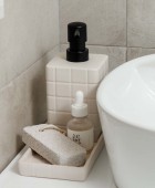 ESTIA ΔΙΣΚΟΣ ΜΠΑΝΙΟΥ TILES ΚΕΡΑΜΙΚΟΣ 20x10x2cm ΛΕΥΚΟΣ Διακοσμητικά Καλάθια-Κουτιά