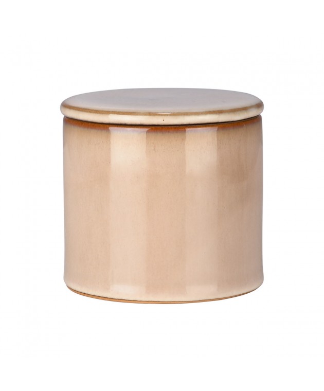 ESTIA ΔΟΧΕΙΟ ΓΙΑ ΒΑΜΒΑΚΙ SATIN ΚΕΡΑΜΙΚΟ 8.5x8.5x9cm Βαμβακοθήκες