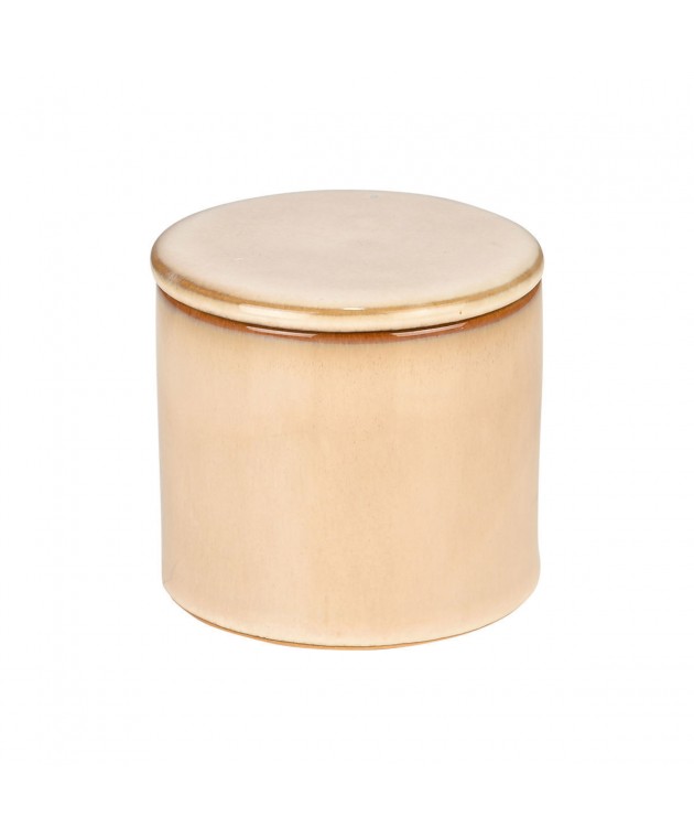 ESTIA ΔΟΧΕΙΟ ΓΙΑ ΒΑΜΒΑΚΙ SATIN ΚΕΡΑΜΙΚΟ 8.5x8.5x9cm Βαμβακοθήκες