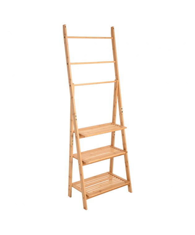 ESTIA ΡΑΦΙΕΡΑ ΔΑΠΕΔΟΥ ΟΡΓΑΝΩΣΗΣ ΒΑΜΒΟΟ ESSENTIALS ΜΕ 3 ΡΑΦΙΑ ΦΥΣΙΚΟ ΧΡΩΜΑ 02-27490 Ραφιέρες