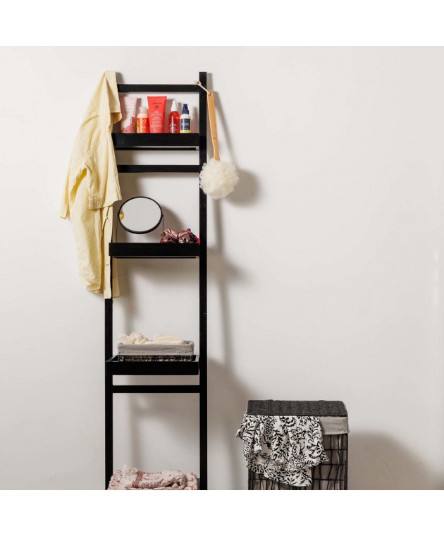 ESTIA ΡΑΦΙΕΡΑ ΔΑΠΕΔΟΥ ΟΡΓΑΝΩΣΗΣ ΒΑΜΒΟΟ ΜΕ 4 ΡΑΦΙΑ ΜΑΥΡΗ 02-27506 Ραφιέρες