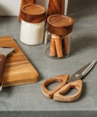 ESTIA ΨΑΛΙΔΙ ΚΟΥΖΙΝΑΣ ALLURE ΑΝΟΞΕΙΔΩΤΟ ΑΤΣΑΛΙ ΜΕ ΞΥΛΙΝΗ ΛΑΒΗ Ψαλίδια