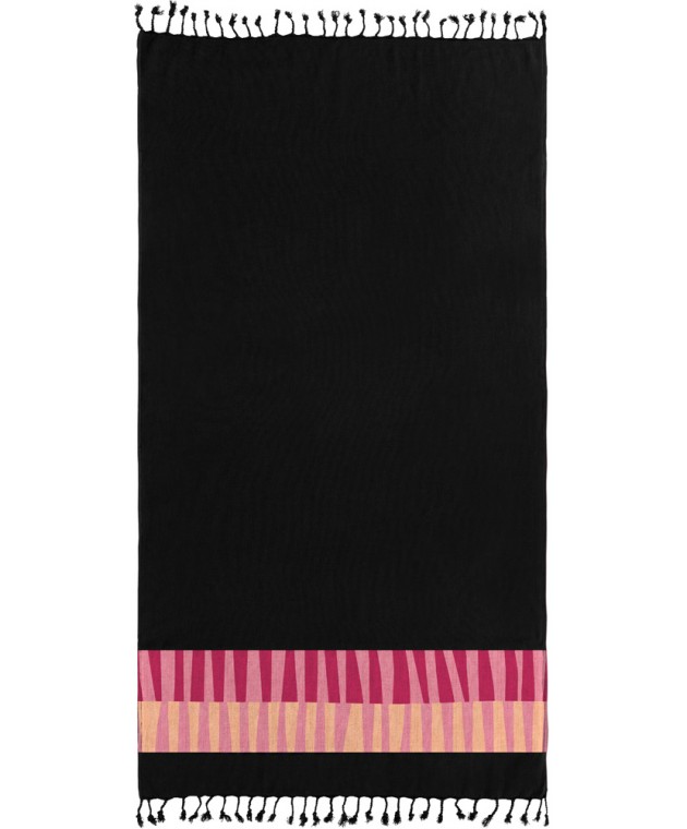 Πετσέτα Θαλάσσης Pestemal 23 BLACK 90x170 Παρεό