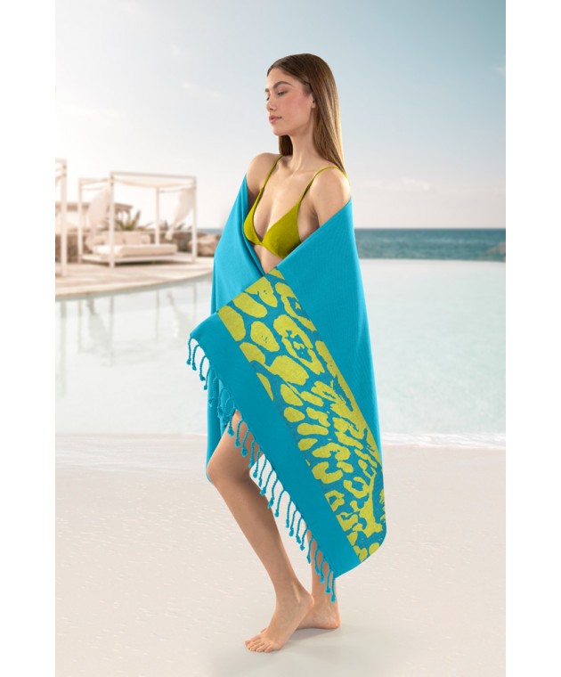 Πετσέτα Θαλάσσης Pestemal 24 Turquoise 90x170 Παρεό