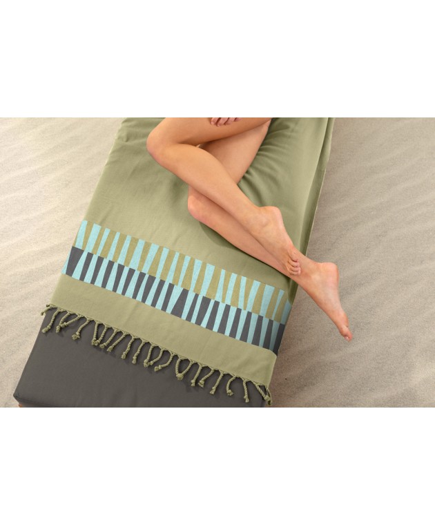 Πετσέτα Θαλάσσης Pestemal 23 Khaki 90x170 Παρεό