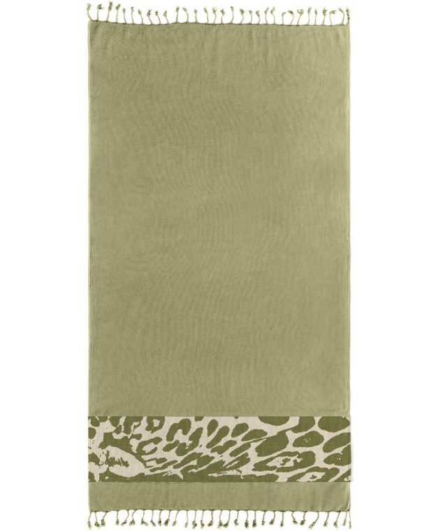 Πετσέτα Θαλάσσης Pestemal 24 Khaki 90x170 Παρεό