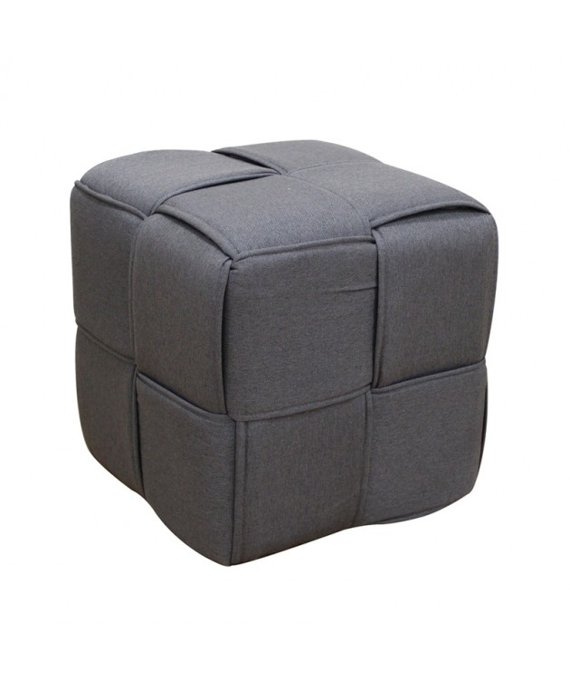 LINE ΣΚΑΜΠΟ GREY ΥΦΑΣΜΑ 40X40X40εκ. Σκαμπό