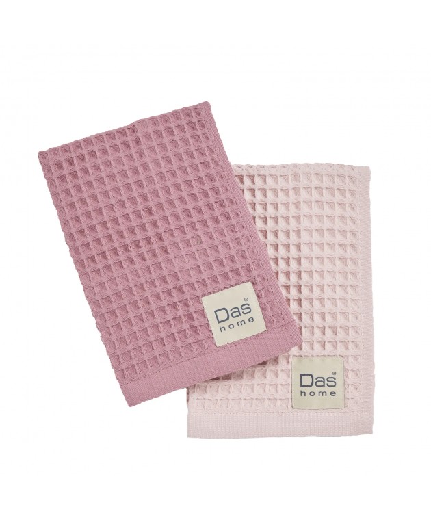 DAS HOME ΣΕΤ ΠΟΤΗΡΟΠΑΝΑ 2ΤΜΧ 40Χ60 0803 NUDE, PINK Ποτηρόπανα