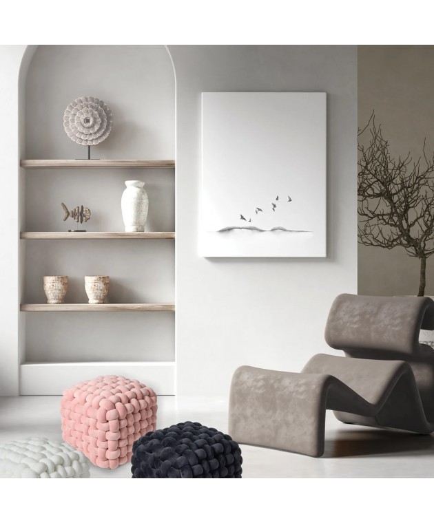 DAS HOME ΔΙΑΚΟΣΜΗΤΙΚΟ ΠΟΥΦ 43Χ43Χ40 2271 BLACK Πουφ