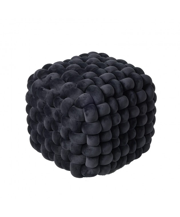 DAS HOME ΔΙΑΚΟΣΜΗΤΙΚΟ ΠΟΥΦ 43Χ43Χ40 2271 BLACK Πουφ
