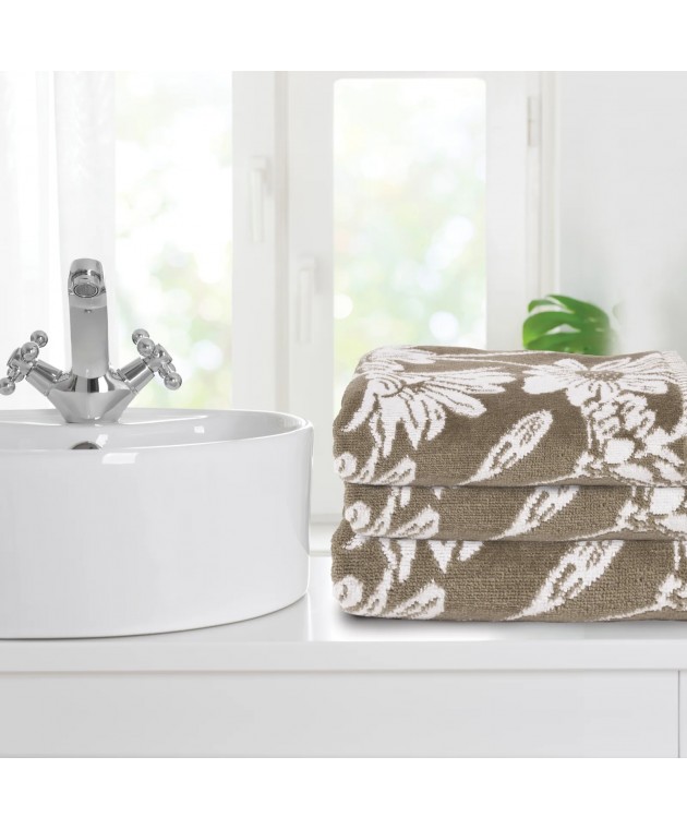 DAS HOME ΣΕΤ ΠΕΤΣΕΤΕΣ 3ΤΕΜΑΧΙΑ DAILY 0799 TAUPE Σετ πετσέτες Mπάνιου