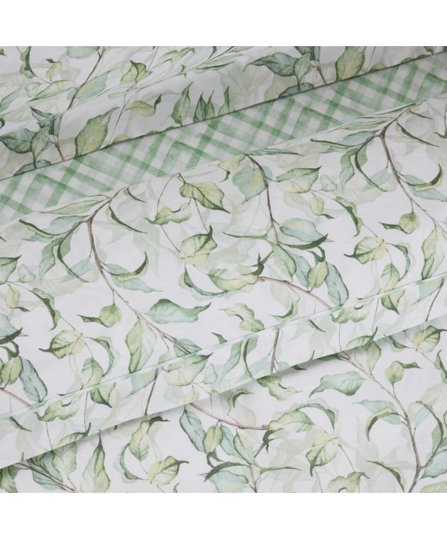 DAS HOME ΣΕΤ ΣΕΝΤΟΝΙΑ KING DAILY 3173 GREEN, WHITE 260Χ280 Σεντόνια King Size