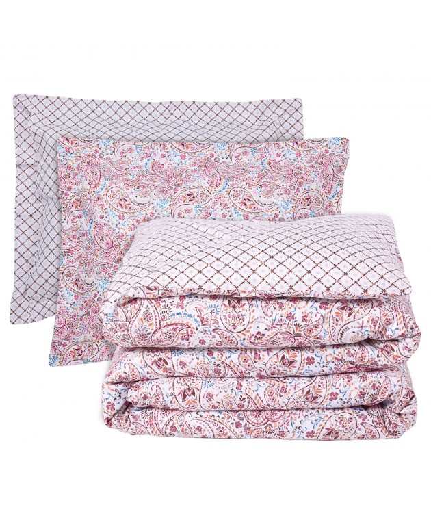 DAS HOME ΣΕΤ ΣΕΝΤΟΝΙΑ KING HAPPY 9669 PINK, RED 260Χ280 Σεντόνια King Size