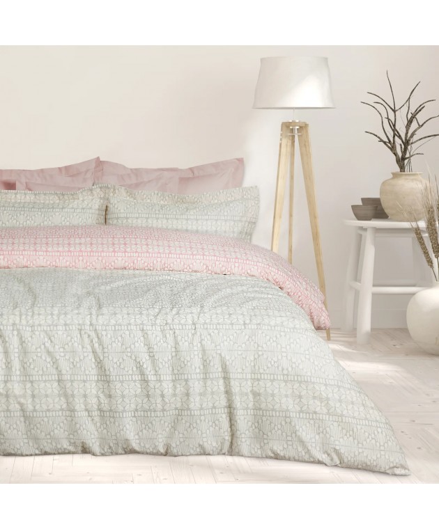 DAS HOME ΣΕΤ ΣΕΝΤΟΝΙΑ ΜΟΝΑ HAPPY 9674 GREY, ROSE 170Χ260 Σεντόνια Μονά