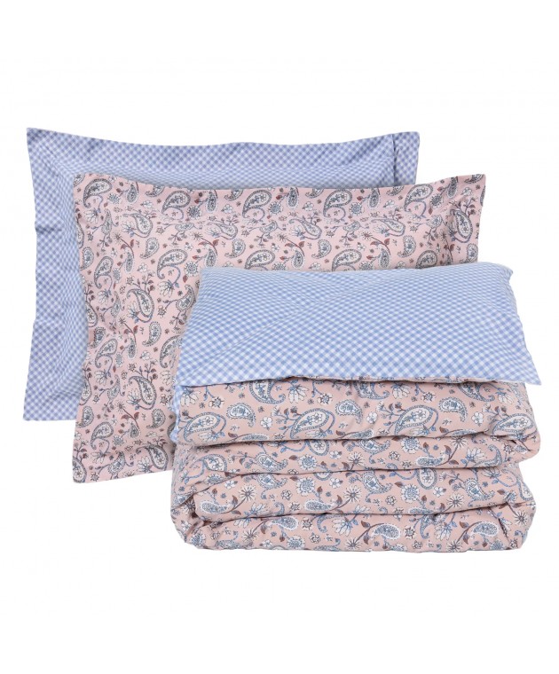 DAS HOME ΣΕΤ ΣΕΝΤΟΝΙΑ ΜΟΝΑ ΜΕ ΛΑΣΤΙΧΟ CASUAL 5427 SALMON, WHITE 120Χ200+35 Σεντόνια Μονά
