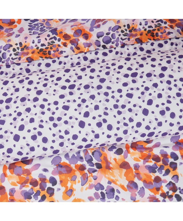 DAS HOME ΣΕΤ ΣΕΝΤΟΝΙΑ ΜΟΝΑ ΜΕ ΛΑΣΤΙΧΟ CASUAL 5430 ORANGE, PURPLE 120Χ200+35 Σεντόνια Μονά