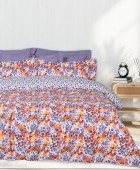 DAS HOME ΣΕΤ ΣΕΝΤΟΝΙΑ ΜΟΝΑ ΜΕ ΛΑΣΤΙΧΟ CASUAL 5430 ORANGE, PURPLE 120Χ200+35 Σεντόνια Μονά
