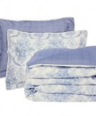 DAS HOME ΣΕΝΤΟΝΙΑ ΣΕΤ KING PRESTIGE 1696 BLUE, ECRU 250Χ270 Σεντόνια King Size