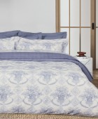 DAS HOME ΣΕΝΤΟΝΙΑ ΣΕΤ KING PRESTIGE 1696 BLUE, ECRU 250Χ270 Σεντόνια King Size