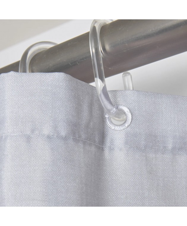 DAS HOME ΚΟΥΡΤΙΝΑ ΜΠΑΝΙΟΥ 240Πx180Υ 0805 GREY Κουρτίνες Mπάνιου