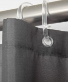 DAS HOME ΚΟΥΡΤΙΝΑ ΜΠΑΝΙΟΥ 240Πx180Υ 0809 GRAPHITE Κουρτίνες Mπάνιου