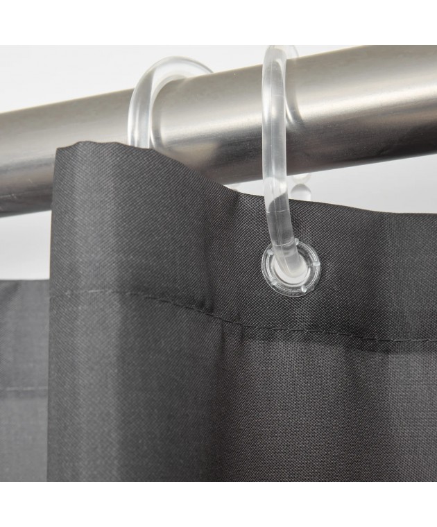DAS HOME ΚΟΥΡΤΙΝΑ ΜΠΑΝΙΟΥ 240Πx180Υ 0809 GRAPHITE Κουρτίνες Mπάνιου