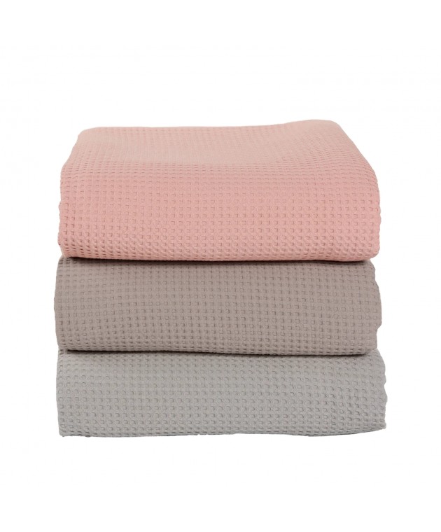 DAS HOME ΚΟΥΒΕΡΤΑ ΠΙΚΕ 160X240 0495 TAUPE Κουβέρτες Πικέ Μονές