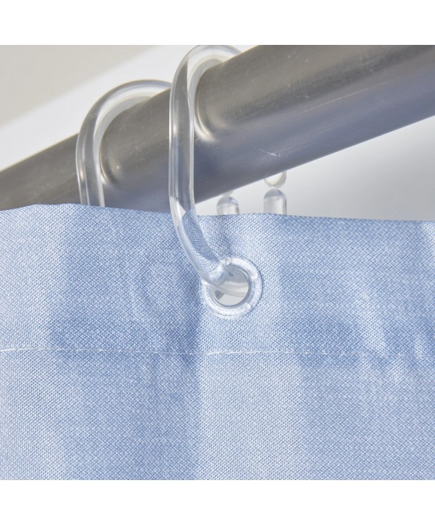 DAS HOME ΚΟΥΡΤΙΝΑ ΜΠΑΝΙΟΥ 200Πx180Υ 0804 BLUE Κουρτίνες Mπάνιου