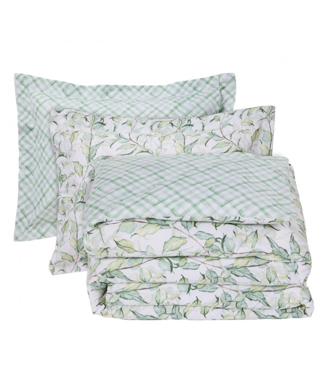 DAS HOME ΚΟΥΒΕΡΛΙ ΥΠΕΡΔΙΠΛΟ DAILY 3173 GREEN, WHITE 220Χ240 Κουβερλί Υπέρδιπλα