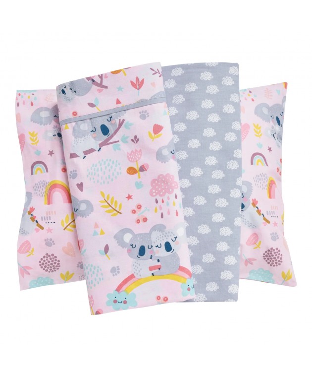 DAS BABY ΣΕΤ ΣΕΝΤΟΝΙΑ FUN 4934 GREY, PINK 130Χ170 Βρεφικά Σεντόνια