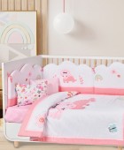 DAS BABY ΠΑΝΤΑ ΚΟΥΝΙΑΣ FUN DIGITAL PRINT 4936 PINK, WHITE 45Χ195 Βρεφικές Πάντες Κούνιας