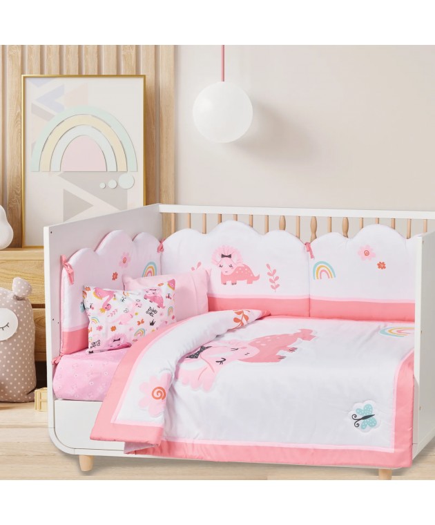 DAS BABY ΠΑΝΤΑ ΚΟΥΝΙΑΣ FUN DIGITAL PRINT 4936 PINK, WHITE 45Χ195 Βρεφικές Πάντες Κούνιας