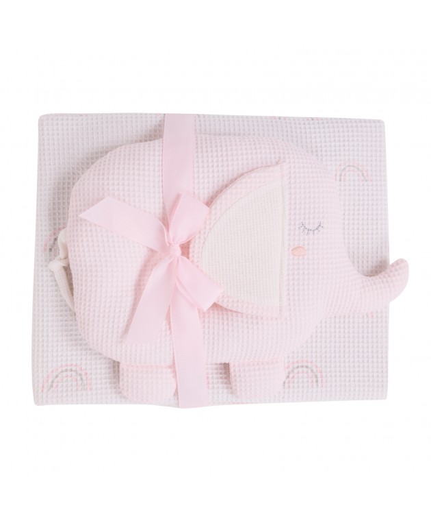 DAS BABY ΚΟΥΒΕΡΤΑ ΠΙΚΕ 75X100 RELAX 4957 GREY, PINK, WHITE ΝΕΕΣ ΑΦΙΞΕΙΣ