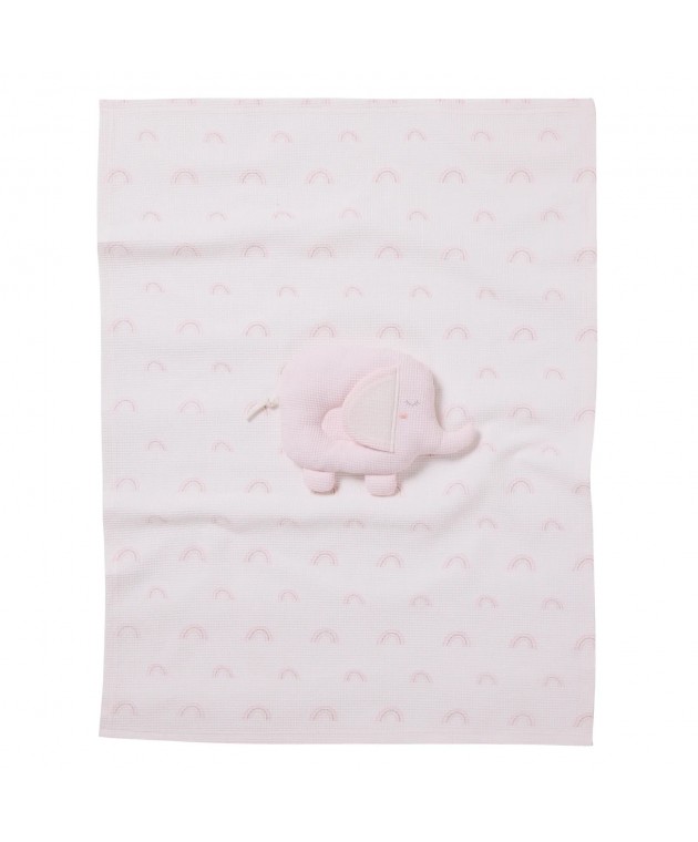 DAS BABY ΚΟΥΒΕΡΤΑ ΠΙΚΕ 75X100 RELAX 4957 GREY, PINK, WHITE ΝΕΕΣ ΑΦΙΞΕΙΣ